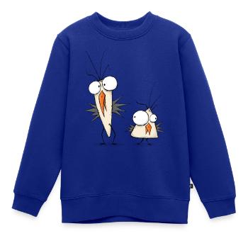 Freaky Birds - Kinder Premium Organic Sweatshirt - Royalblau - Vorne - AI Model Kid Female (0cm)