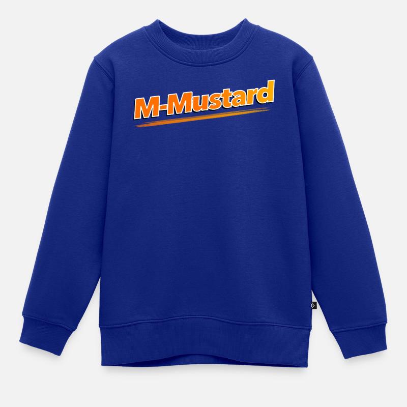 M-Moutarde - Sweat Premium enfant bio - bleu roi