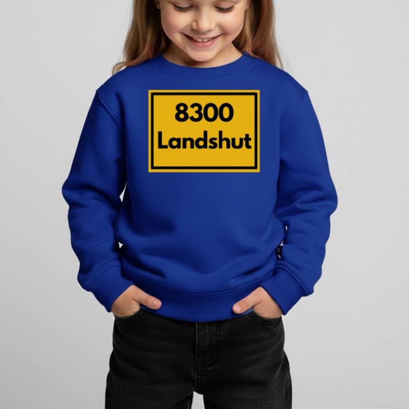 OLD POSTCODE POSTCODE RETRO 8300 LANDSHUT BAVARIA Kids Premium Organic Sweatshirt