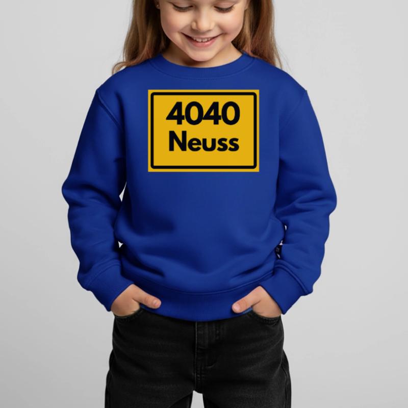 OLD POSTCODE POSTCODE RETRO 4040 CITY NEUSS Kids Premium Organic Sweatshirt