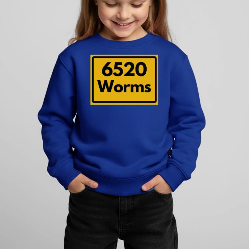 OLD POSTCODE POSTCODE RETRO 6520 WORMS Kids Premium Organic Sweatshirt