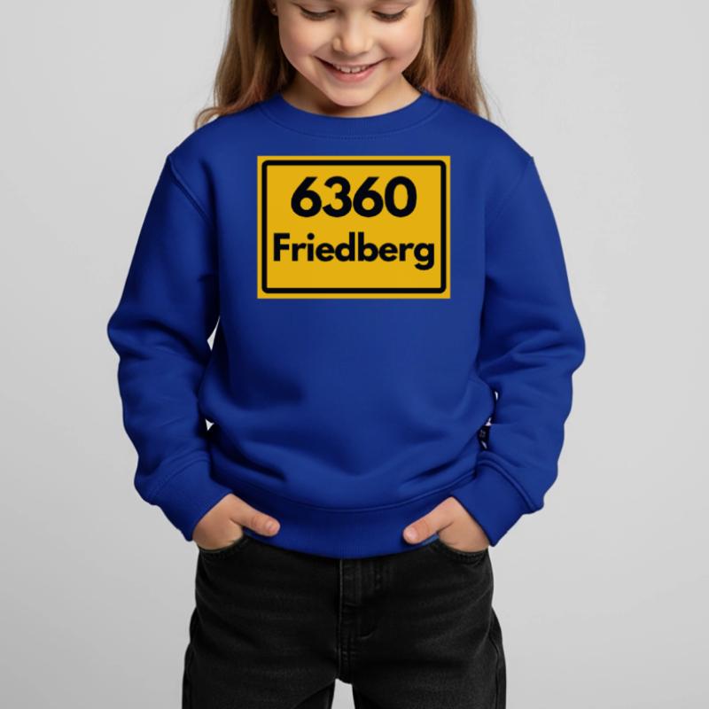 OLD POSTCODE ZIP CODE RETRO 6360 FRIEDBERG HEIMAT Kids Premium Organic Sweatshirt