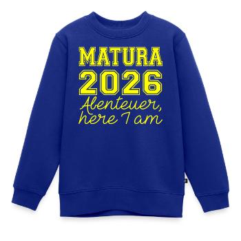 Matura 2026 Spruch - Kinder Premium Organic Sweatshirt - Royalblau - Vorne - AI Model Kid Female (0cm)