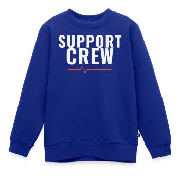 Support Crew Marathon Lauf Team Motivation Sport - Kinder Premium Organic Sweatshirt - Royalblau - Vorne - AI Model Kid Female (0cm)