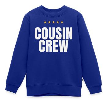 Réunion de Cousin Crew Cousins Family Matching - Sweat Premium enfant bio - bleu roi - Devant - AI Model Kid Female (0cm)