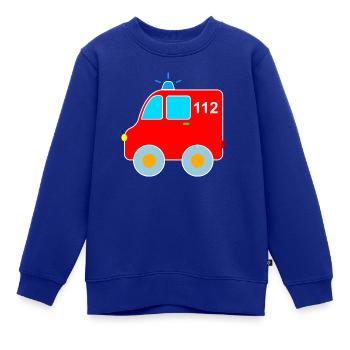 Krankenwagen Rettungswagen Notarzt - Kinder Premium Organic Sweatshirt - Royalblau - Vorne - AI Model Kid Female (0cm)