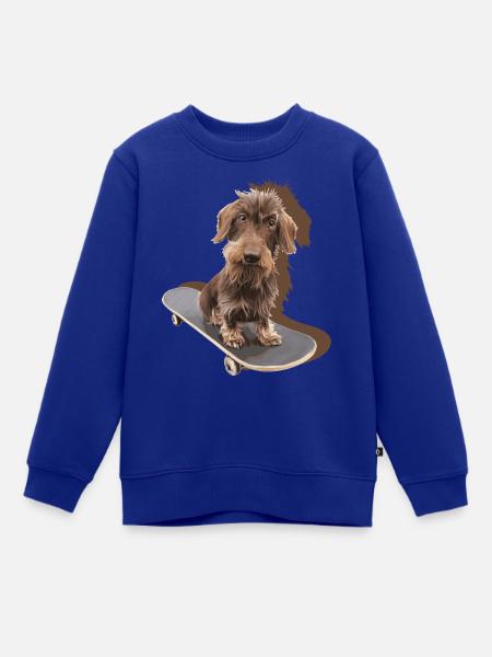 Süßer Dackel Rauhaar - Rauhaardackel - Kinder Premium Organic Sweatshirt - Royalblau
