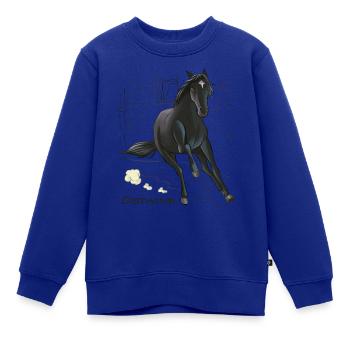 Ostwind Hengst Ostwind im Galopp - Kinder Premium Organic Sweatshirt - Royalblau - Vorne - AI Model Kid Female (0cm)