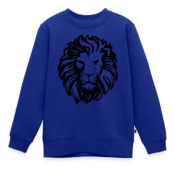 löwe - Kinder Premium Organic Sweatshirt - Royalblau - Vorne - AI Model Kid Female (0cm)