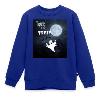 trick or treat - Kinder Premium Organic Sweatshirt - Royalblau - Vorne - AI Model Kid Female (0cm)