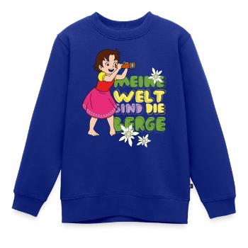 Heidi Meine Welt Sind Die Berge Fernglas - Kinder Premium Organic Sweatshirt - Royalblau - Vorne - AI Model Kid Female (0cm)