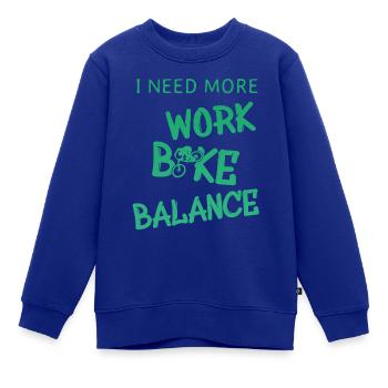 biken spruch für biker - Kinder Premium Organic Sweatshirt - Royalblau - Vorne - AI Model Kid Female (0cm)