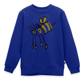 Bienchen - Kinder Premium Organic Sweatshirt - Royalblau - Vorne - AI Model Kid Female (0cm)