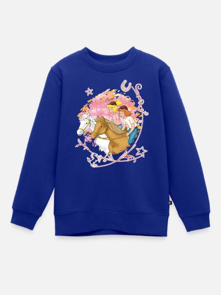 Bibi und Tina 'Wettreiten im Wald' - Kinder Premium Organic Sweatshirt - Royalblau