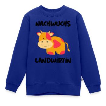 Nachwuchs Landwirtin Baby Nachwuchs Landwirtschaft - Kinder Premium Organic Sweatshirt - Royalblau - Vorne - AI Model Kid Female (0cm)