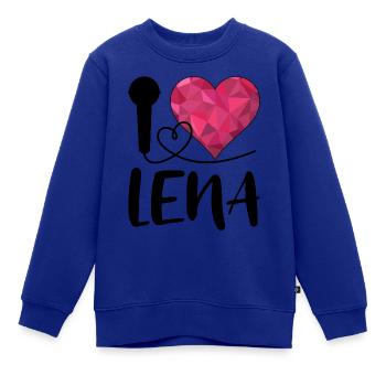 I Love Lena Ich liebe Lena - Kinder Premium Organic Sweatshirt - Royalblau - Vorne - AI Model Kid Female (0cm)