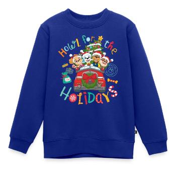 Paw Patrol Christmas Design - Kinder Premium Organic Sweatshirt - Royalblau - Vorne - AI Model Kid Female (0cm)