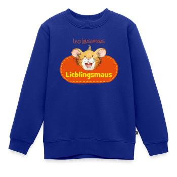Leo Lausemaus Lieblingsmaus - Kinder Premium Organic Sweatshirt - Royalblau - Vorne - AI Model Kid Female (0cm)