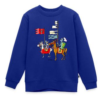 Ritter-Wäsche - Kinder Premium Organic Sweatshirt - Royalblau - Vorne - AI Model Kid Female (0cm)