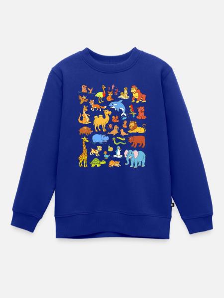 Tiere - Kinder Premium Organic Sweatshirt - Royalblau
