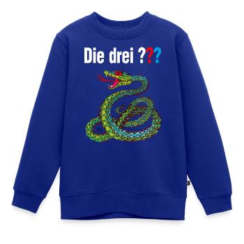 Die Drei ??? und die singende Schlange - Kinder Premium Organic Sweatshirt - Royalblau - Vorne - AI Model Kid Female (0cm)