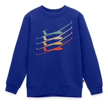Segelflugzeug - Kinder Premium Organic Sweatshirt - Royalblau - Vorne - AI Model Kid Female (0cm)