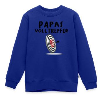 papas volltreffer dart - Kinder Premium Organic Sweatshirt - Royalblau - Vorne - AI Model Kid Female (0cm)