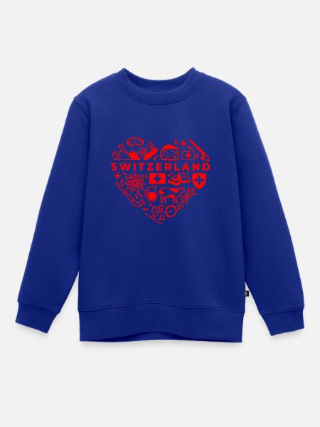 Schweiz - Kinder Premium Organic Sweatshirt - Royalblau