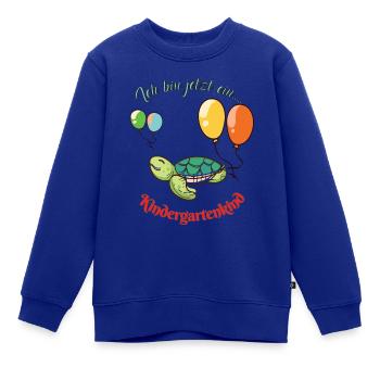 Ich bin jetzt ein Kindergartenkind - Kinder Premium Organic Sweatshirt - Royalblau - Vorne - AI Model Kid Female (0cm)