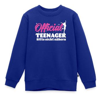 Official Teenager Offiziell Teenager 13 Jahre - Kinder Premium Organic Sweatshirt - Royalblau - Vorne - AI Model Kid Female (0cm)