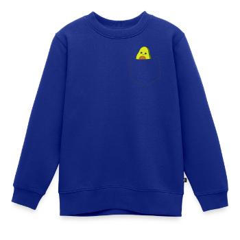 Avocado in der Tasche Vegan Avocado - Kinder Premium Organic Sweatshirt - Royalblau - Vorne - AI Model Kid Female (0cm)