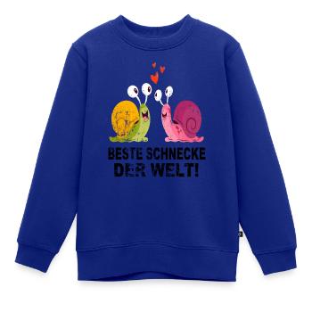 Schnecke Schneckenhaus Liebe Freunde Geschenk - Kinder Premium Organic Sweatshirt - Royalblau - Vorne - AI Model Kid Female (0cm)