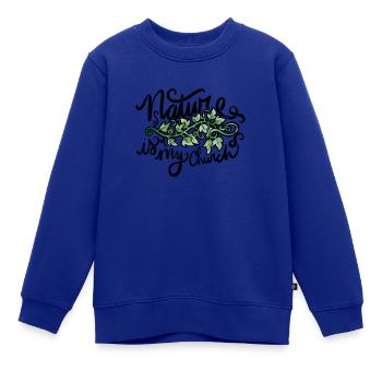Die Natur ist meine Kirche - Kinder Premium Organic Sweatshirt - Royalblau - Vorne - AI Model Kid Female (0cm)
