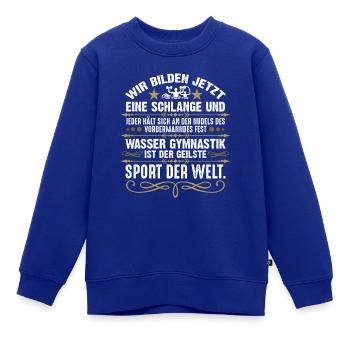 Wassergymnastik Wassersport Aquafitness Gymnastik - Kinder Premium Organic Sweatshirt - Royalblau - Vorne - AI Model Kid Female (0cm)
