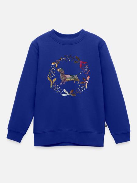 dackel - Kinder Premium Organic Sweatshirt - Royalblau