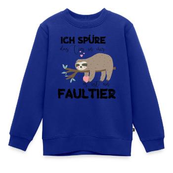 das Tier in mir - Kinder Premium Organic Sweatshirt - Royalblau - Vorne - AI Model Kid Female (0cm)