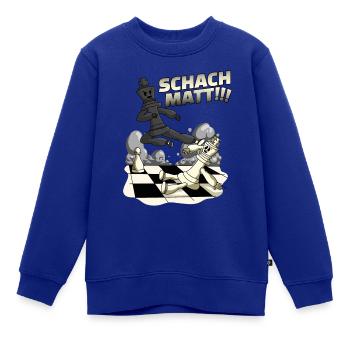 Schach Matt Lustiges Schachspieler Geschenkidee - Kinder Premium Organic Sweatshirt - Royalblau - Vorne - AI Model Kid Female (0cm)