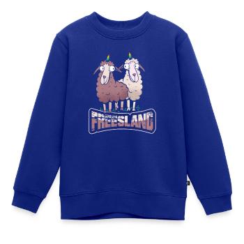 Schafe Freesland Einhorn in Friesland - Kinder Premium Organic Sweatshirt - Royalblau - Vorne - AI Model Kid Female (0cm)