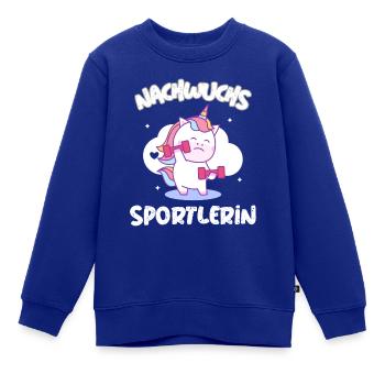 Nachwuchssportler Sportler SportlerinBaby Pferd - Kinder Premium Organic Sweatshirt - Royalblau - Vorne - AI Model Kid Female (0cm)