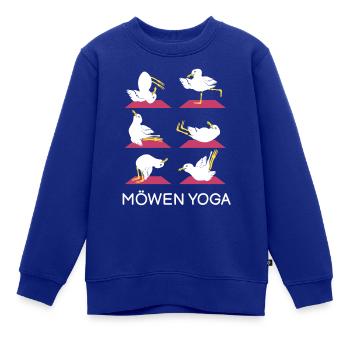 Möven Yoga Meditation Möve Yogatraining - Kinder Premium Organic Sweatshirt - Royalblau - Vorne - AI Model Kid Female (0cm)