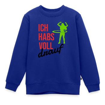 Sehr sportlich - Kinder Premium Organic Sweatshirt - Royalblau - Vorne - AI Model Kid Female (0cm)