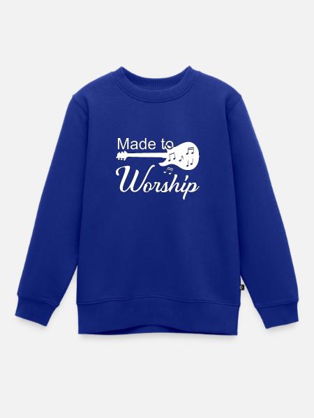 Christliches Design zum Gottesdienst - Kinder Premium Organic Sweatshirt - Royalblau
