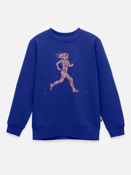 Joggen Läuferin Marathon - Kinder Premium Organic Sweatshirt - Royalblau