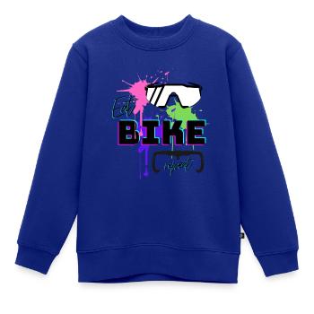 Eat Bike Repeat - Kinder Premium Organic Sweatshirt - Royalblau - Vorne - AI Model Kid Female (0cm)