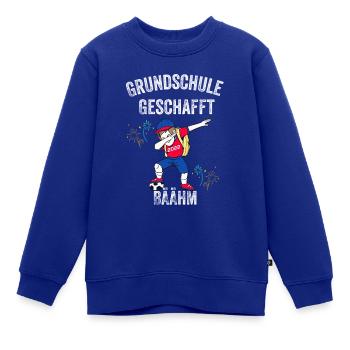 Grundschüler Fußballer Abgänger Grundschule - Kinder Premium Organic Sweatshirt - Royalblau - Vorne - AI Model Kid Female (0cm)