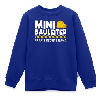 Bauleiter Bauherr Richtfest - Kinder Premium Organic Sweatshirt - Royalblau - Vorne - AI Model Kid Female (0cm)