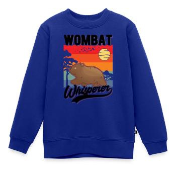Wombat Flüsterer Wombat Whisperer - Kinder Premium Organic Sweatshirt - Royalblau - Vorne - AI Model Kid Female (0cm)