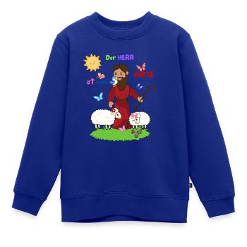 Der gute Hirte - Kinder Premium Organic Sweatshirt - Royalblau - Vorne - AI Model Kid Female (0cm)