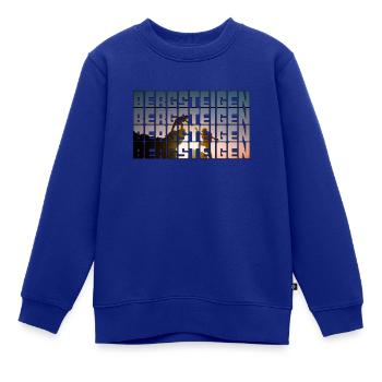 bergsteigen - Kinder Premium Organic Sweatshirt - Royalblau - Vorne - AI Model Kid Female (0cm)