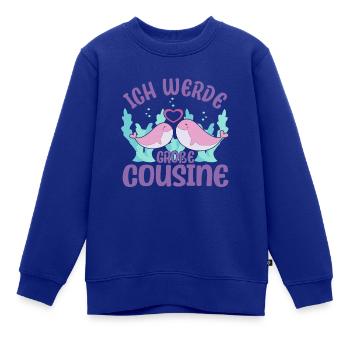Cousine Ich werde große Cousine Cousinen Wal - Kinder Premium Organic Sweatshirt - Royalblau - Vorne - AI Model Kid Female (0cm)